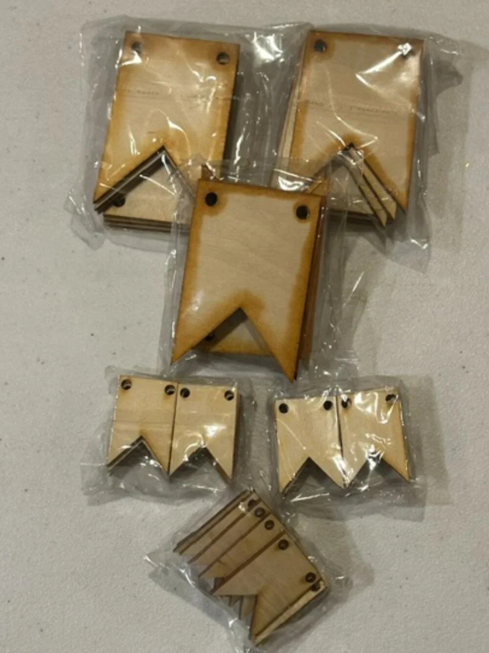 NEW DIY Wood Banner Blanks Two Sizes-48 pieces